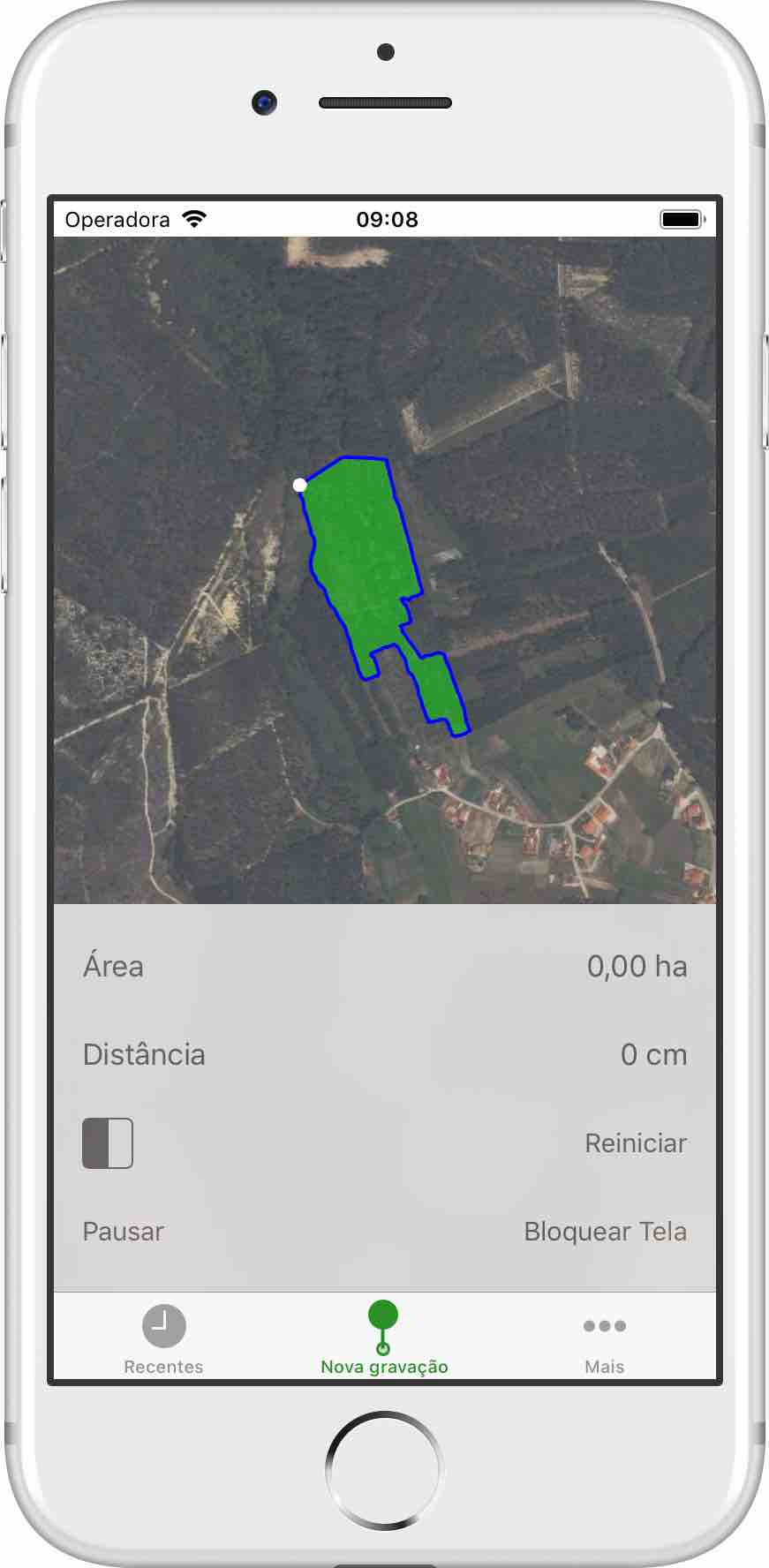 Screenshot with the New Recording Tab selected